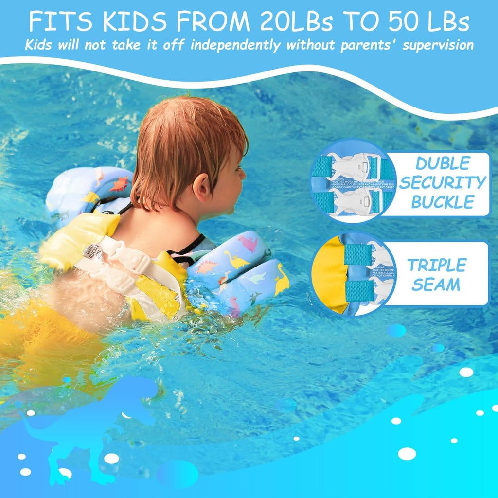 Chriffer Kids Swim Vest Life Jacket for 22-66 Pounds Boys and Girls,for 2-7 Years Old Baby，Dark Pink