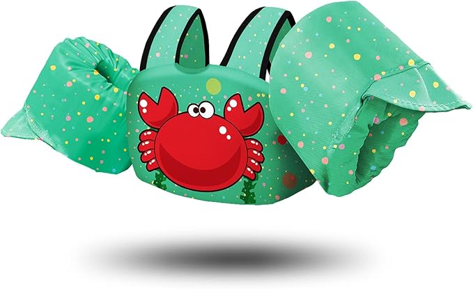 Chriffer Kids Swim Vest Life Jacket for 22-66 Pounds Boys and Girls,for 2-7 Years Old Baby，Deep Green