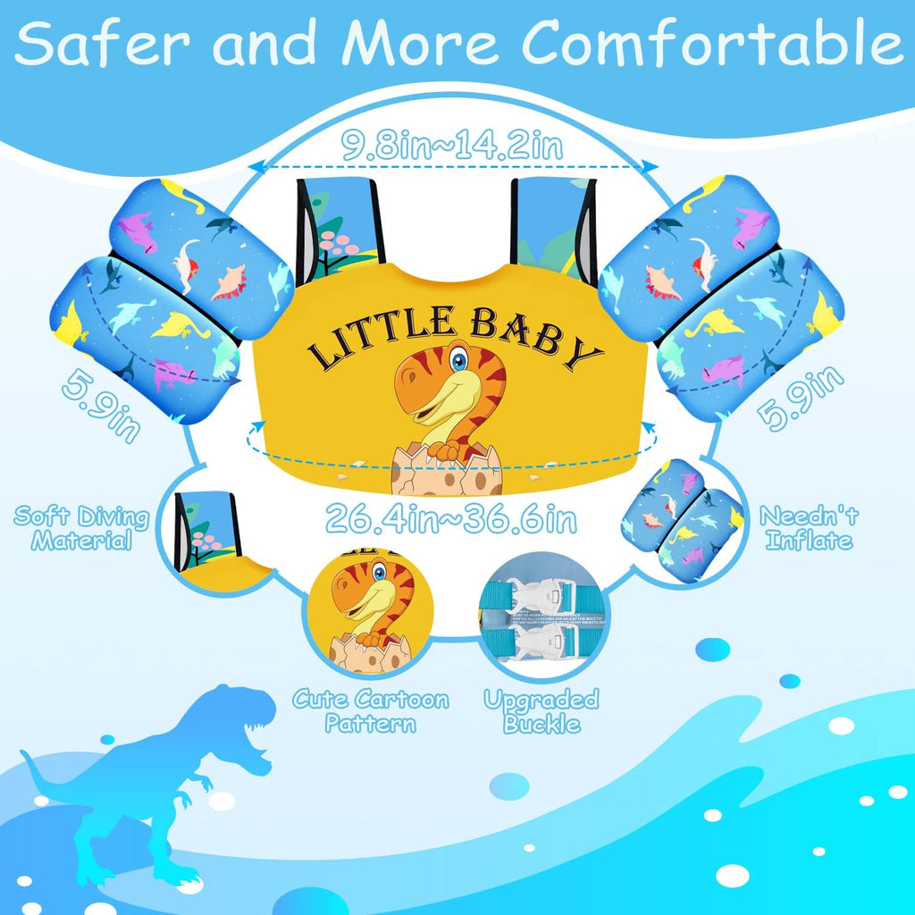 Chriffer Kids Swim Vest Life Jacket for 22-66 Pounds Boys and Girls,for 2-7 Years Old Baby，Dark Pink