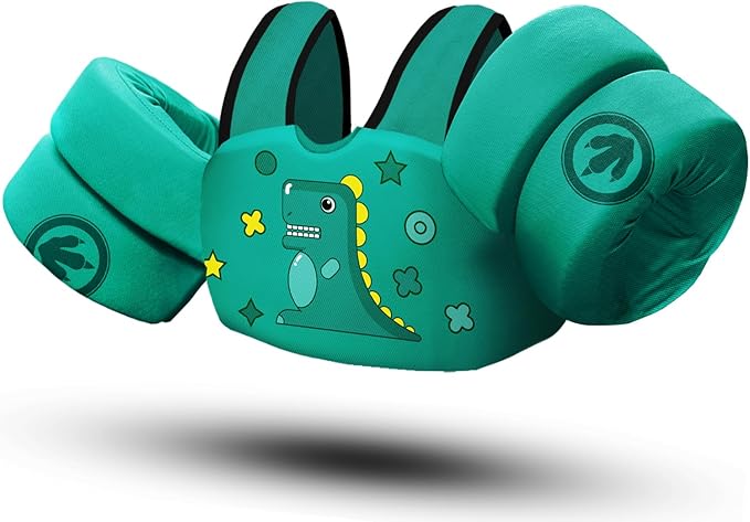 Chriffer Kids Swim Vest Life Jacket for 22-66 Pounds Boys and Girls,for 2-7 Years Old Baby，Dark Green